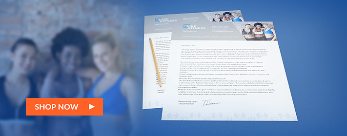 browse from our professional fitness themed letterhead templates or create your own using our award-winning designer